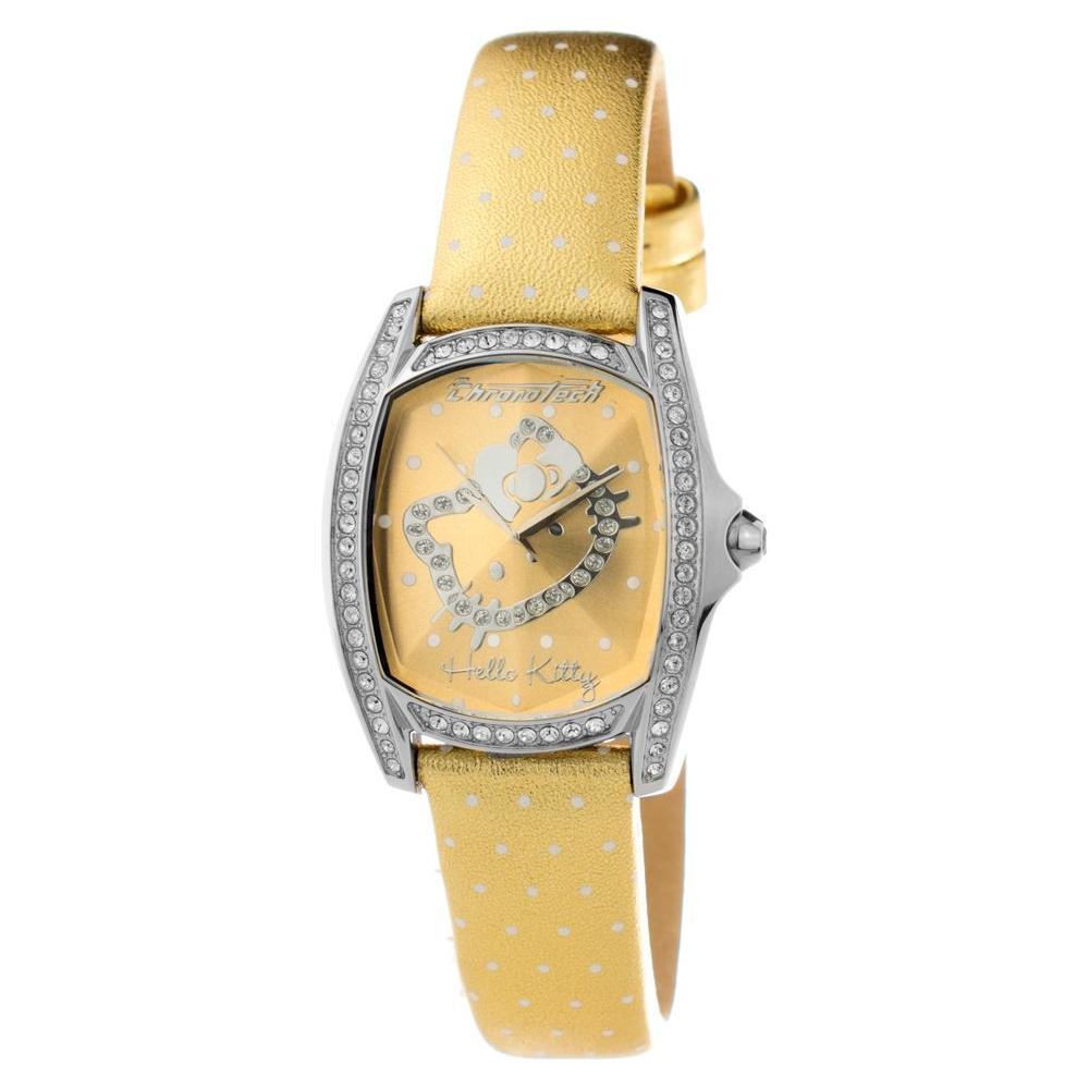 Chronotech Gold Leather Watch CHCT7094SS44AC
