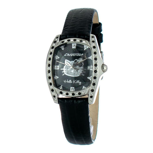 Chronotech Black Leather Watch CHCT7094SS51AC