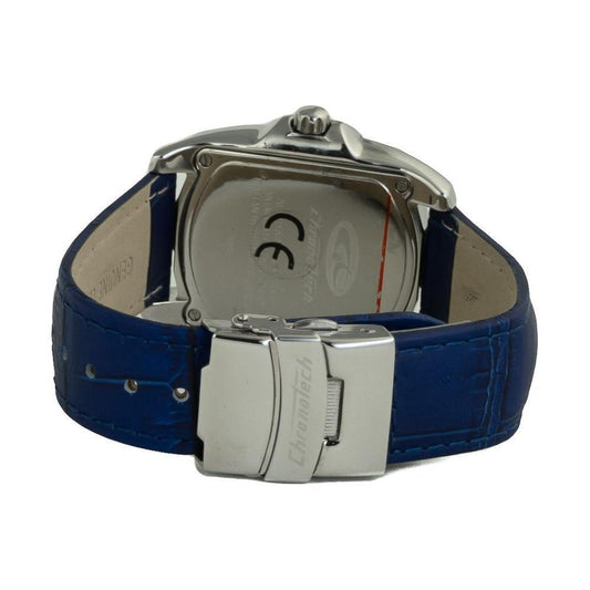 Chronotech Blue Leather Watch CHCT7220L03AC