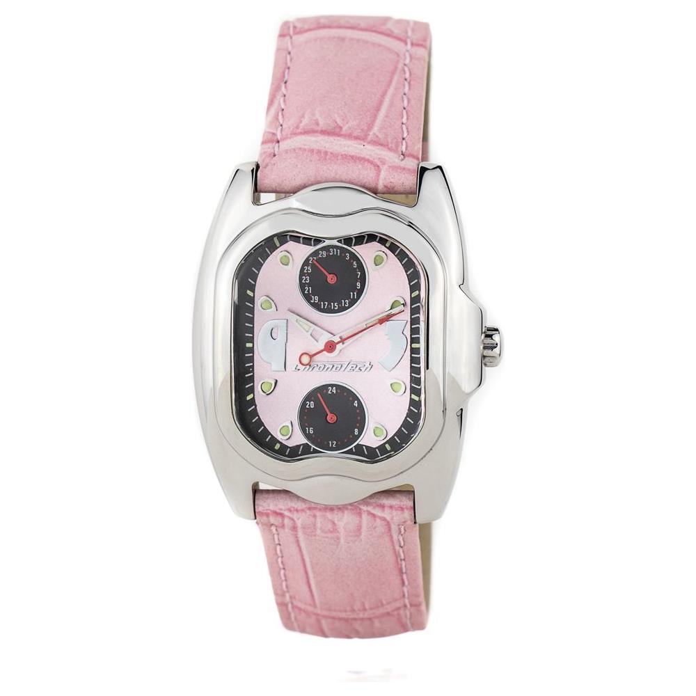 Chronotech Multicolor Leather Dress Watch