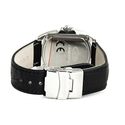 Chronotech Black Leather Watch CHCT7274L05NAC