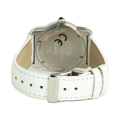 Chronotech White Leather Bracelet Watch