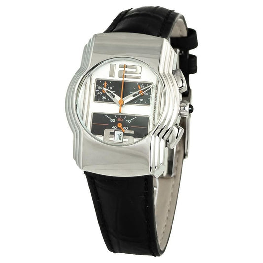 Chronotech Black Leather Watch CHCT7280M03AC