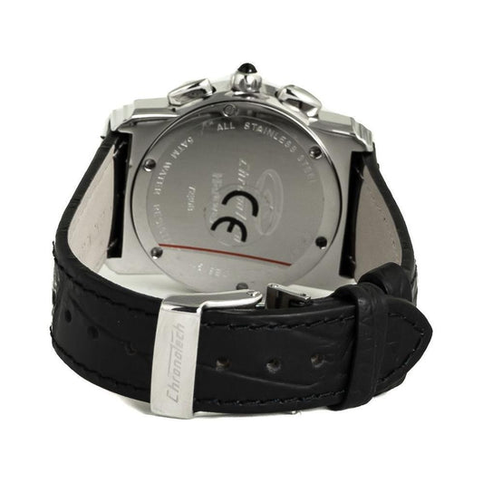 Chronotech Black Leather Watch CHCT7280M03AC