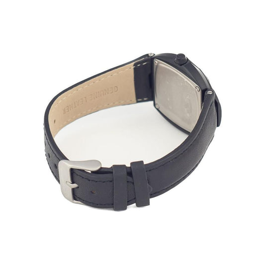 Chronotech Black Leather Watch CHCT7305L05AC