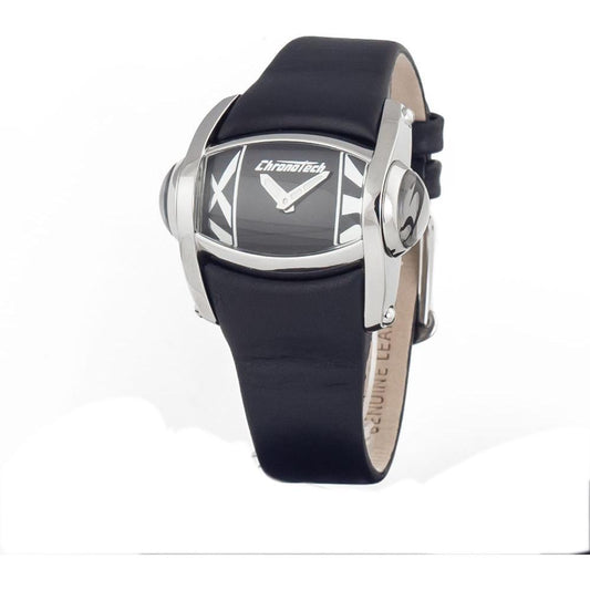 Chronotech Black Leather Watch CHCT7681L02AC