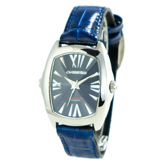 Chronotech Black Leather Watch CHCT7696L02AC