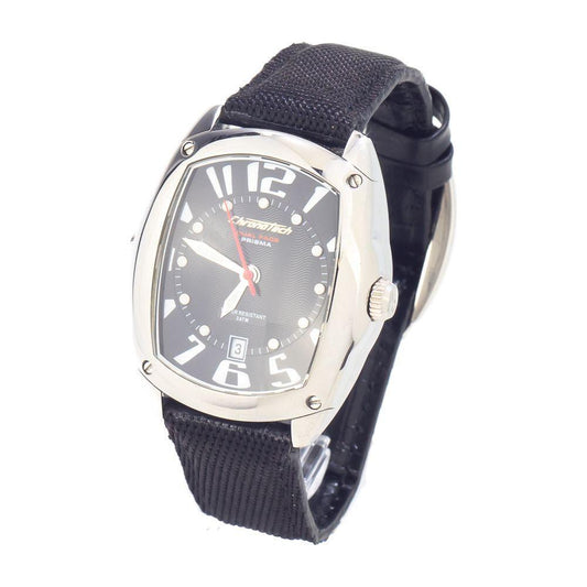 Chronotech Black Leather Watch CHCT7696L03AC