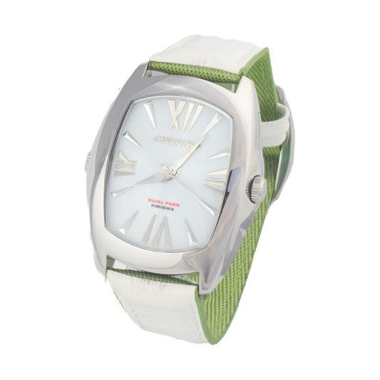 Chronotech Green Leather Dress Watch