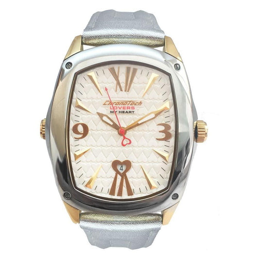 Chronotech Gold Leather Dress Watch