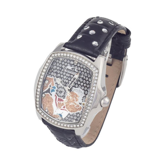 Chronotech Black Leather Watch CHCT7896LS82AC