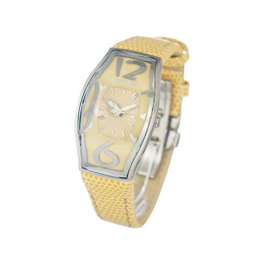 Chronotech Yellow Leather Dress Watch