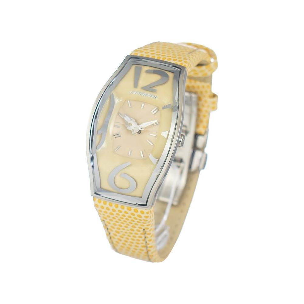 Chronotech Yellow Leather Watch