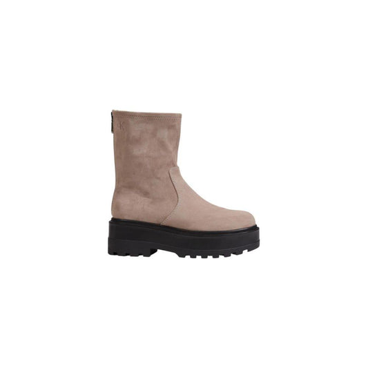Calvin Klein Gray Recycled Polyester Boot Calvin Klein Rosy Brown