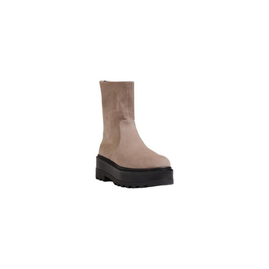 Calvin Klein Gray Recycled Polyester Boot Calvin Klein Rosy Brown