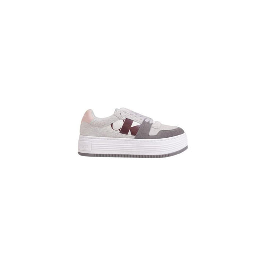 Calvin Klein Gray Leather Sneaker Calvin Klein Light Gray