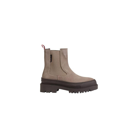Tommy Hilfiger Gray Suede Leather Boot Tommy Hilfiger Dim Gray