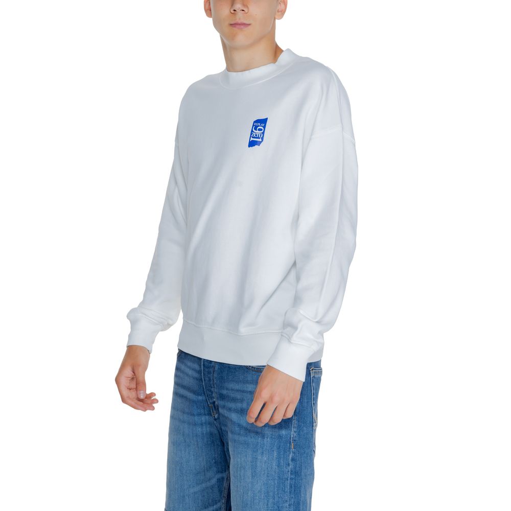 Replay White Cotton Sweatshirt