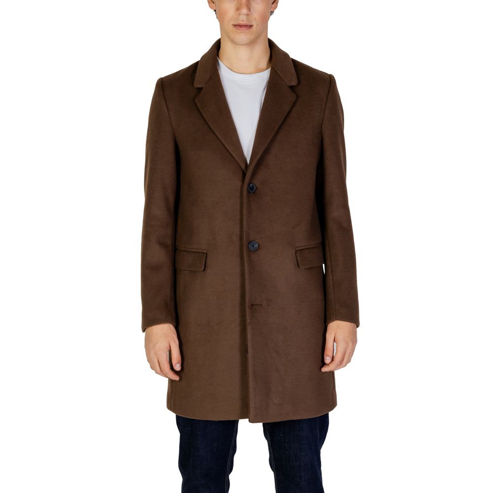 Antony Morato Brown Polyester Coat
