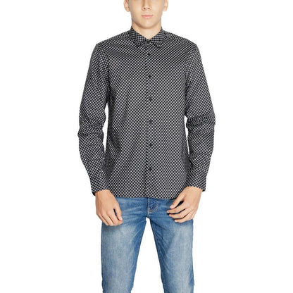 Antony Morato Gray Cotton Pattern Shirt