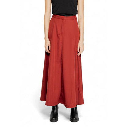 Vero Moda Red Polyester Long Skirt 1728,71956299936,Clothing,IT38|XS,IT40|S,Long - Skirts - Clothing,New with tags,Red,Skirts - Clothing,Vero Moda,Women