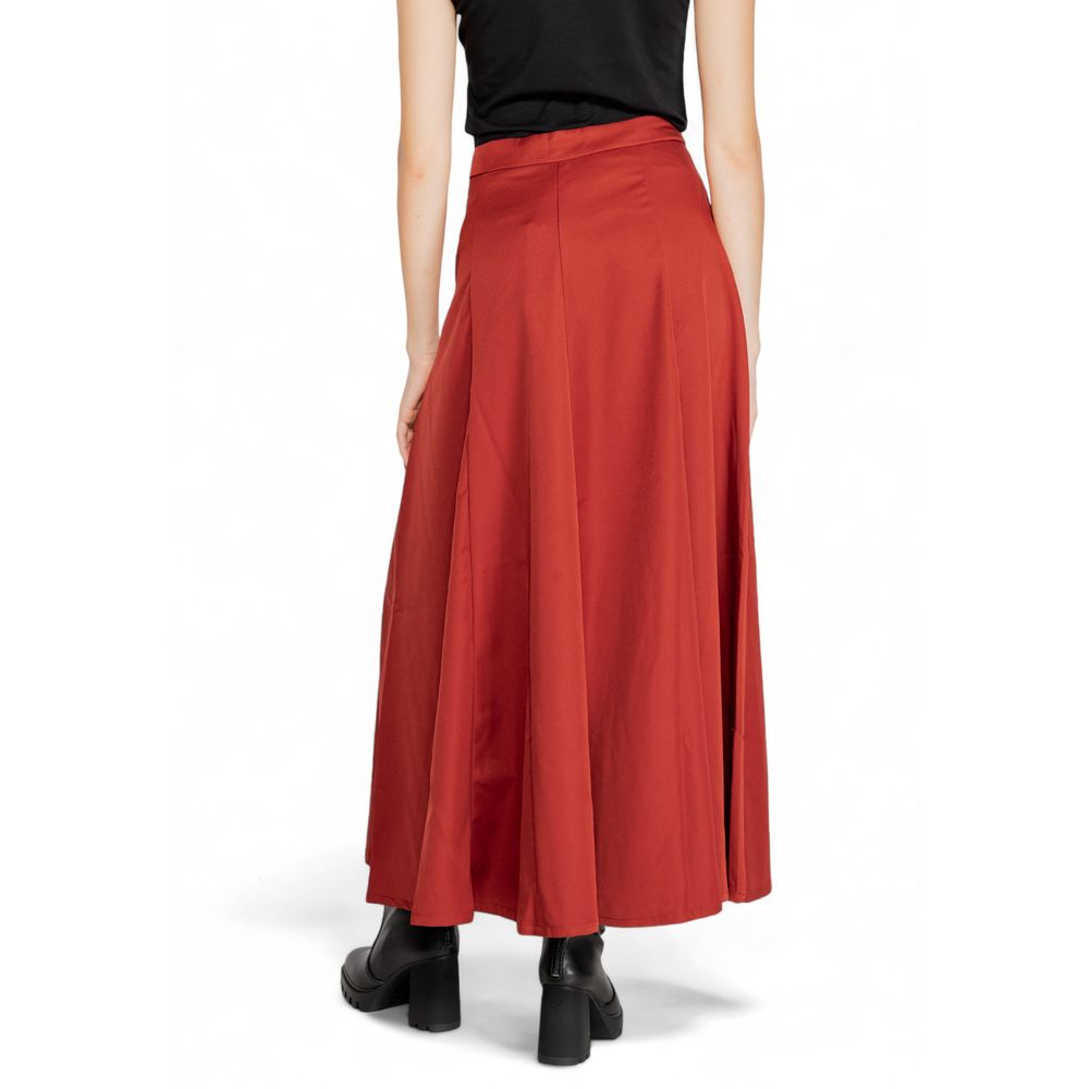 Vero Moda Red Polyester Long Skirt 1728,71956299936,Clothing,IT38|XS,IT40|S,Long - Skirts - Clothing,New with tags,Red,Skirts - Clothing,Vero Moda,Women
