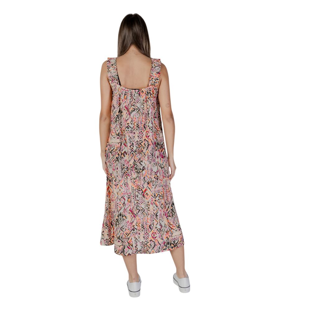 B.Young Multicolor Cotton Long Dress