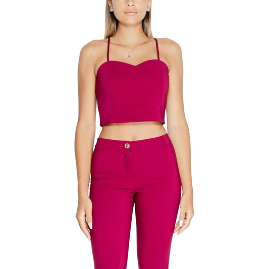 Rinascimento Bordeaux Polyester Tops & T-Shirt