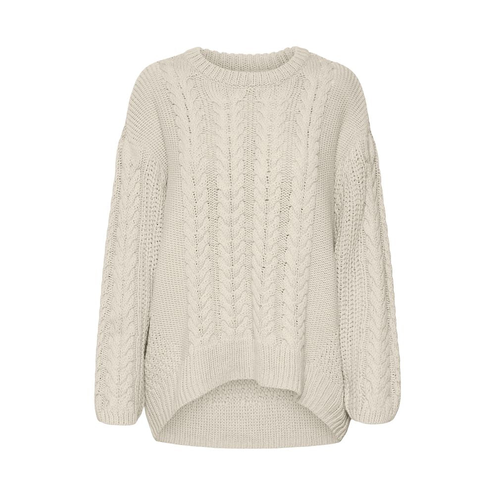 Vero Moda Beige Cotton Sweater VE-15173002507-IT42|M