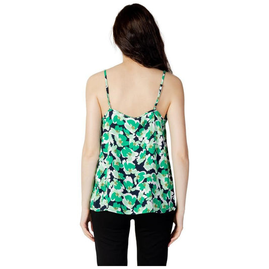 Jacqueline De Yong Green Cotton Tank Top JA-8899800148-IT38|XS