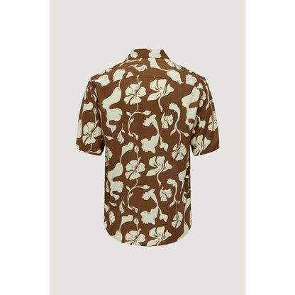 Only & Sons Brown Viscose Shortsleeve Shirt