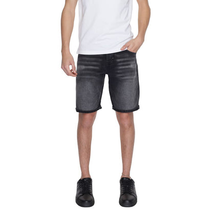 Antony Morato Black Cotton Bermuda Shorts