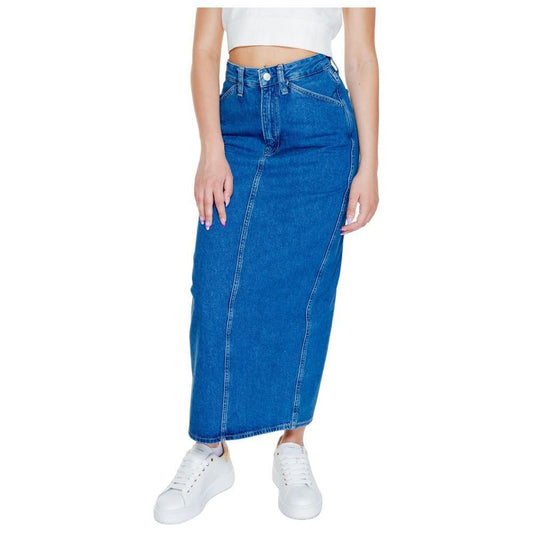 Calvin Klein Jeans Blue Cotton Skirt CA-14564900176-W27