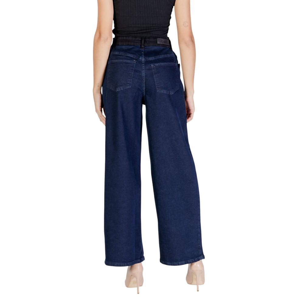 ICHI Blue Cotton Pant