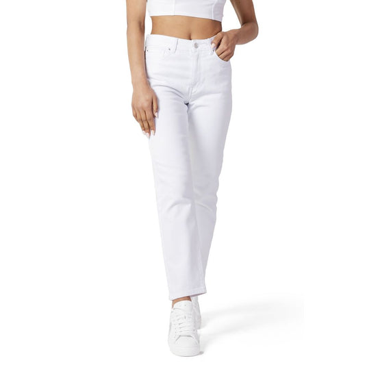 Only White Cotton Jeans & Pant Only Light Gray