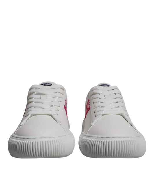 Versace White Pink Greca Print Platform Low Top Sneakers Shoes Versace Gray