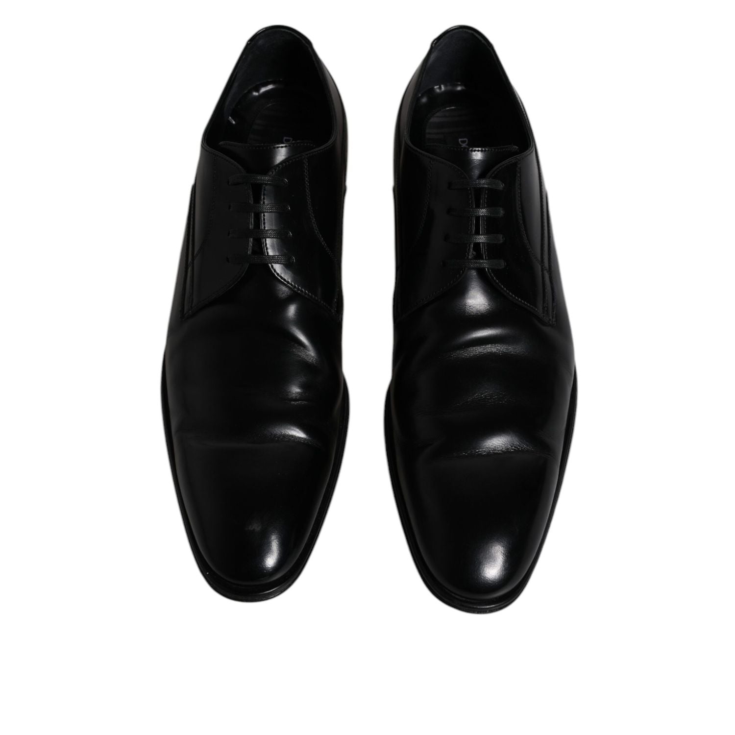 Dolce & Gabbana Black Leather Derby Formal Men Dress Shoes