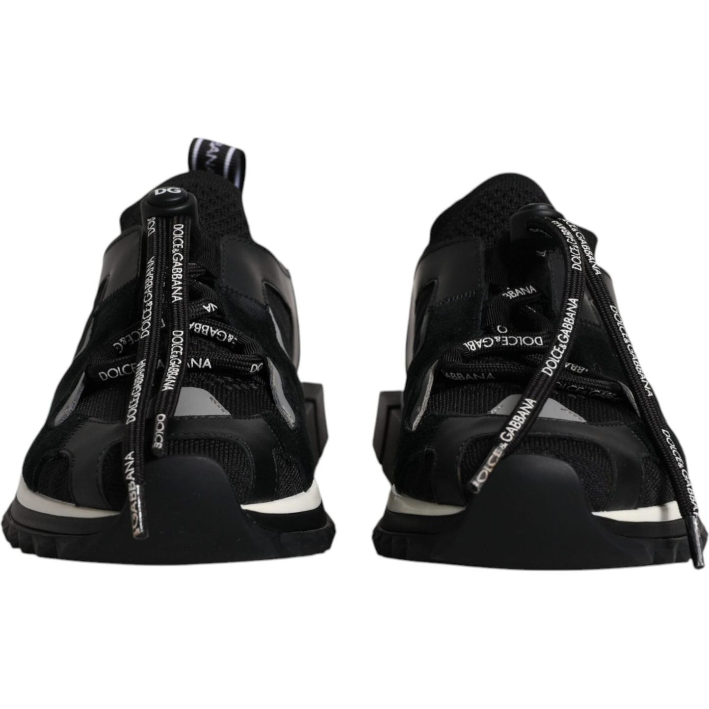 Dolce & Gabbana Black White Logo Sorrento Mens Sneakers Shoes