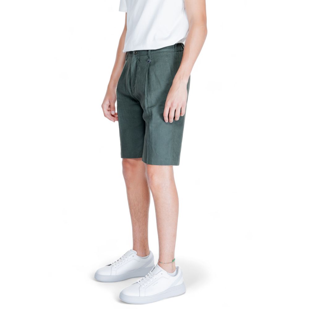 Antony Morato Green Linen Bermuda Shorts