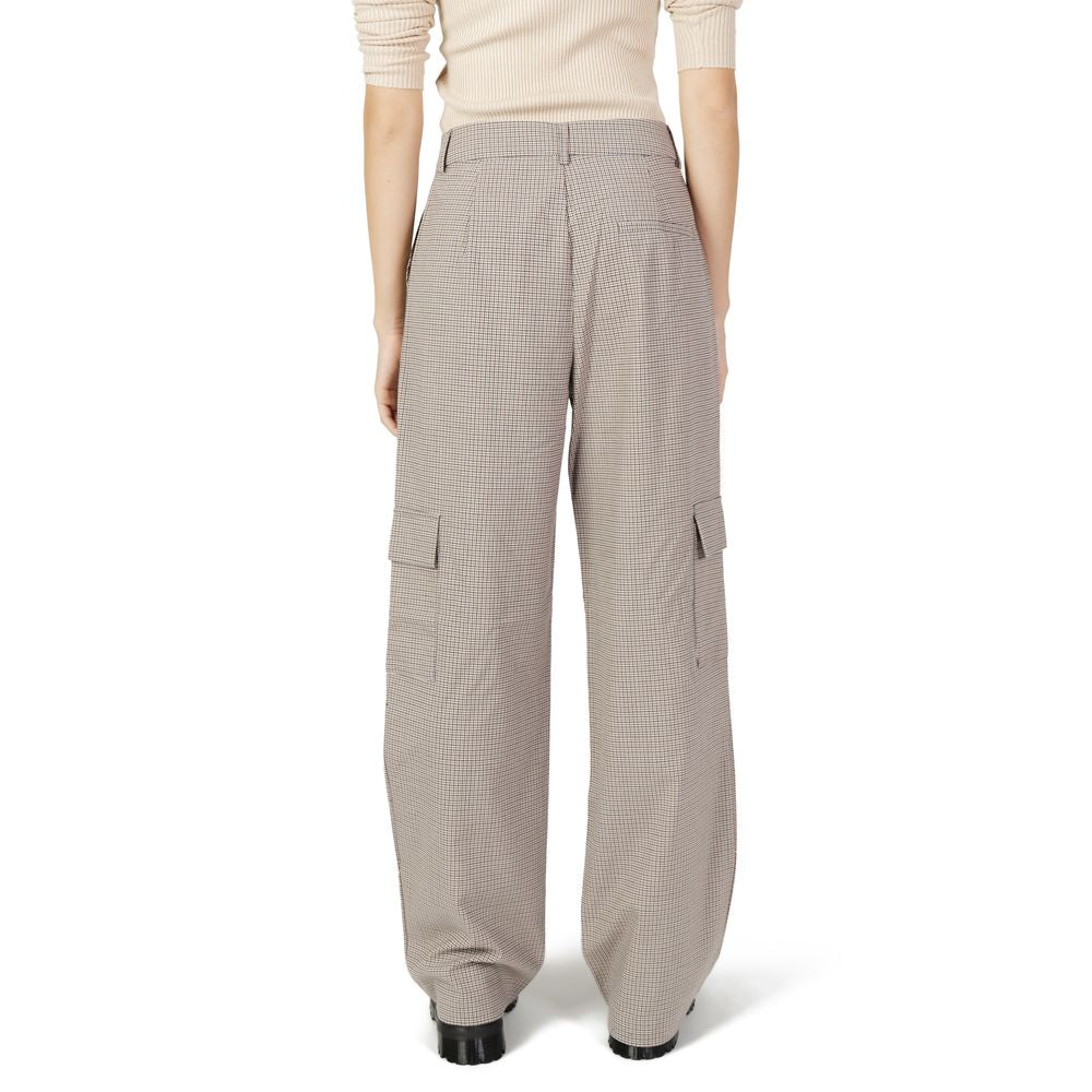 Only Beige Polyester Cargo Pants