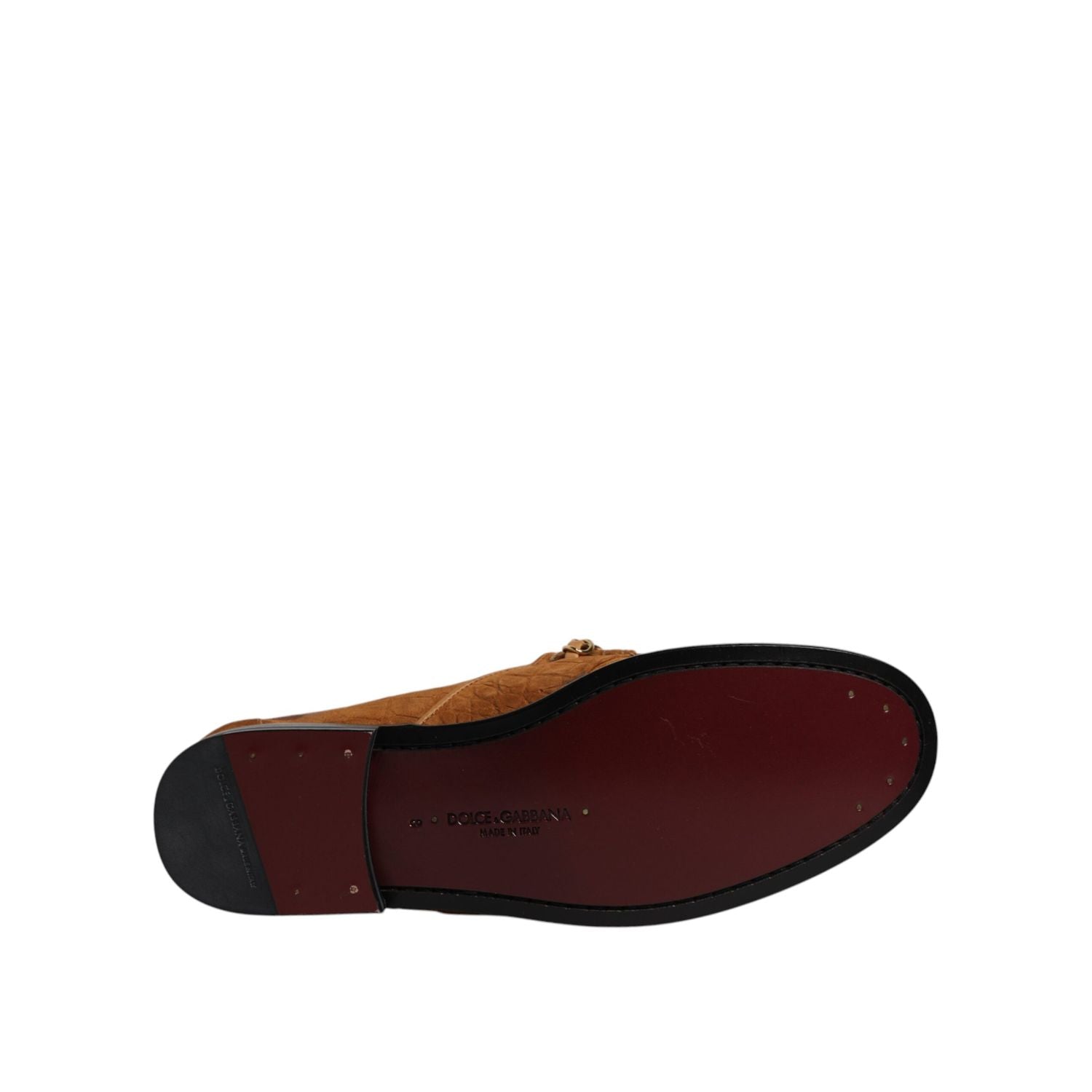 Dolce & Gabbana Brown Suede Leather Loafers Dress Shoes