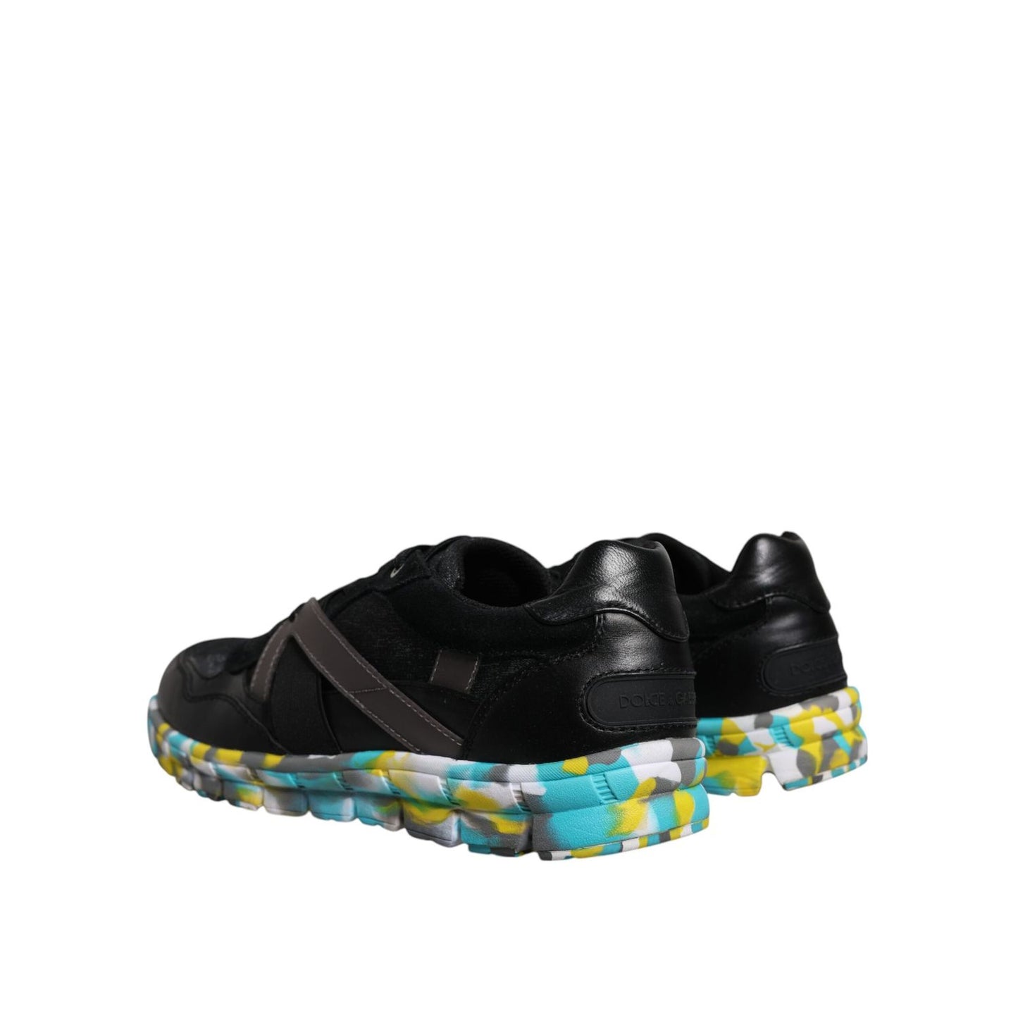 Dolce & Gabbana Black Polyester Low Top Men Sneakers Shoes