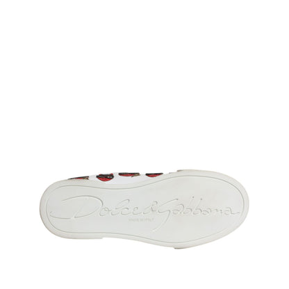 Dolce & Gabbana White Devil Face Portofino Sneakers Shoes