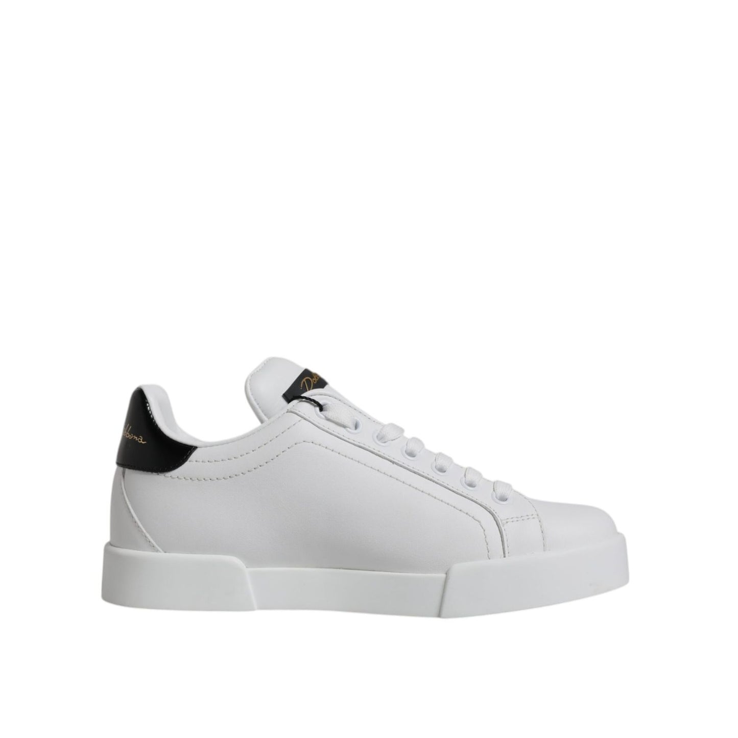 Dolce & Gabbana White Leather Classic Low Top Sneakers Shoes