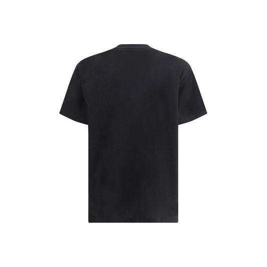 Back view of Burberry Archive Check pocket T-shirt in monochrome pattern.