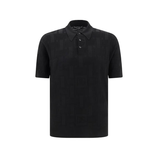 Dolce & Gabbana Silk Polo Shirt Dolce & Gabbana Black