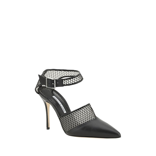 Manolo Blahnik Jatelah Nappa Pumps Manolo Blahnik Dark Slate Gray