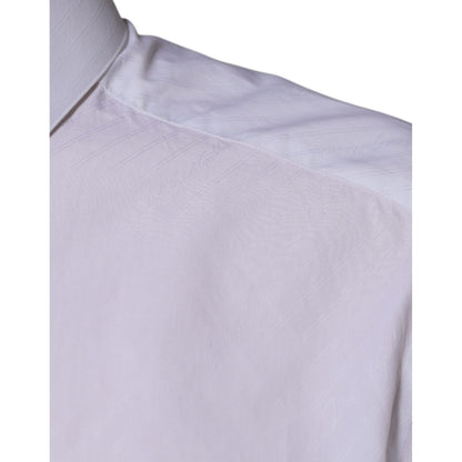 Dolce & Gabbana White Cotton Long Sleeve MARTINI Dress Shirt