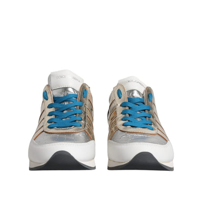 Dolce & Gabbana Multicolor Leather Low Top Sneakers Shoes