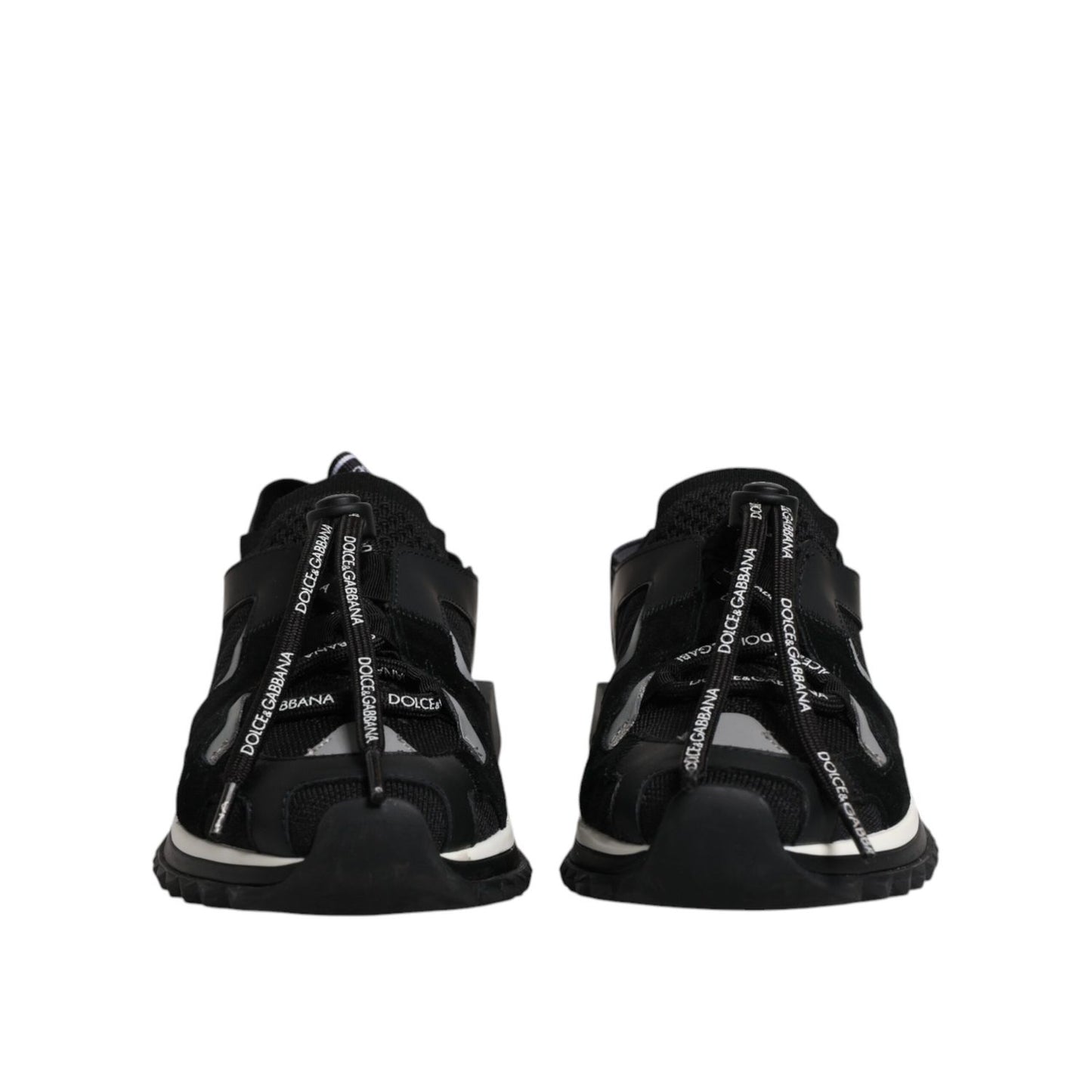 Dolce & Gabbana Black White Logo Sorrento Sneakers Shoes